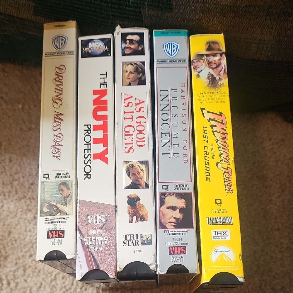 Vintage VHS Movie Collection. Lot of 5.